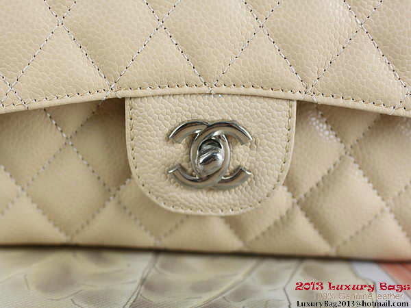 Chanel 2.55 Classic Flap Bag Apricot Original Cannage Patterns Leather Silver Chanel 2.55 Classic Flap Bag Apricot Original Cannage Patterns Leather Silver