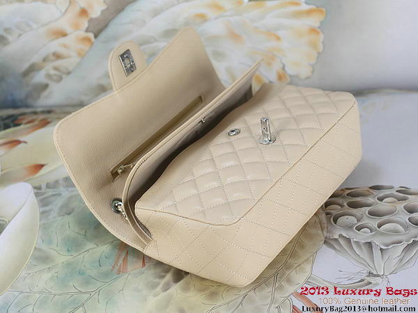 Chanel 2.55 Classic Flap Bag Apricot Original Cannage Patterns Leather Silver Chanel 2.55 Classic Flap Bag Apricot Original Cannage Patterns Leather Silver