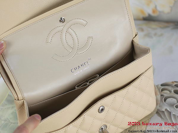 Chanel 2.55 Classic Flap Bag Apricot Original Cannage Patterns Leather Silver Chanel 2.55 Classic Flap Bag Apricot Original Cannage Patterns Leather Silver
