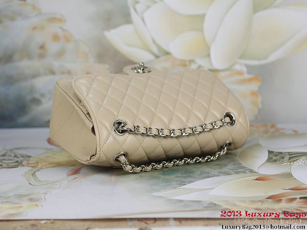 Chanel 2.55 Classic Flap Bag Apricot Sheepskin Leather Silver Chanel 2.55 Classic Flap Bag Apricot Sheepskin Leather Silver