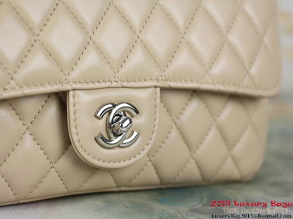Chanel 2.55 Classic Flap Bag Apricot Sheepskin Leather Silver Chanel 2.55 Classic Flap Bag Apricot Sheepskin Leather Silver