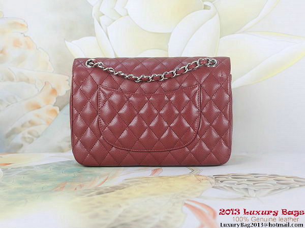 Chanel 2.55 Classic Flap Bag Bordeaux Original Cannage Patterns Leather Silver Chanel 2.55 Classic Flap Bag Bordeaux Original Cannage Patterns Leather Silver