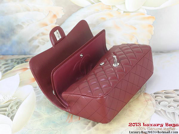 Chanel 2.55 Classic Flap Bag Bordeaux Original Cannage Patterns Leather Silver Chanel 2.55 Classic Flap Bag Bordeaux Original Cannage Patterns Leather Silver