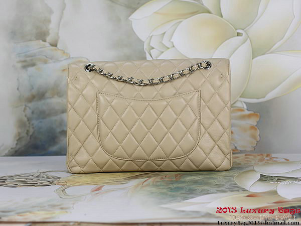 Chanel Classic Flap Bag 1113 Apricot Sheepskin Leather Silver Chanel Classic Flap Bag 1113 Apricot Sheepskin Leather Silver