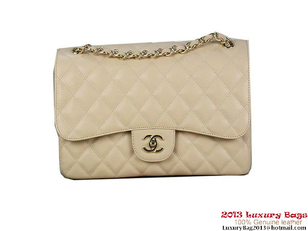 Chanel Classic Flap Bag Apricot Original Cannage Patterns Leather Gold Chanel Classic Flap Bag Apricot Original Cannage Patterns Leather Gold