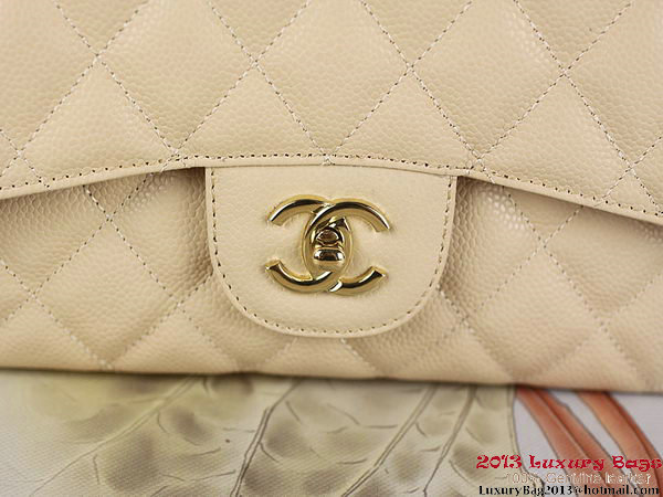 Chanel Classic Flap Bag Apricot Original Cannage Patterns Leather Gold Chanel Classic Flap Bag Apricot Original Cannage Patterns Leather Gold