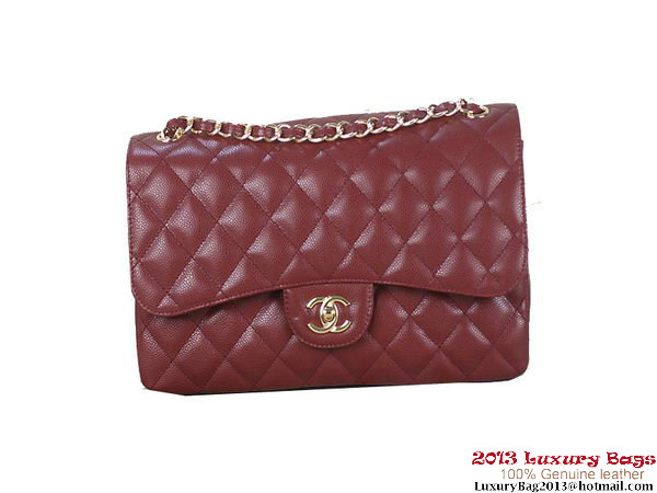 Chanel Classic Flap Bag Bordeaux Original Cannage Patterns Leather Gold Chanel Classic Flap Bag Bordeaux Original Cannage Patterns Leather Gold