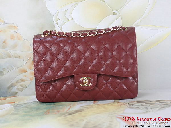 Chanel Classic Flap Bag Bordeaux Original Cannage Patterns Leather Gold Chanel Classic Flap Bag Bordeaux Original Cannage Patterns Leather Gold