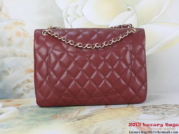 Chanel Classic Flap Bag Bordeaux Original Cannage Patterns Leather Gold Chanel Classic Flap Bag Bordeaux Original Cannage Patterns Leather Gold