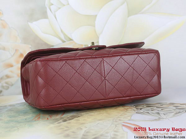 Chanel Classic Flap Bag Bordeaux Original Cannage Patterns Leather Gold Chanel Classic Flap Bag Bordeaux Original Cannage Patterns Leather Gold