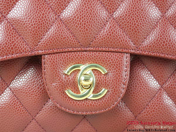 Chanel Classic Flap Bag Bordeaux Original Cannage Patterns Leather Gold Chanel Classic Flap Bag Bordeaux Original Cannage Patterns Leather Gold