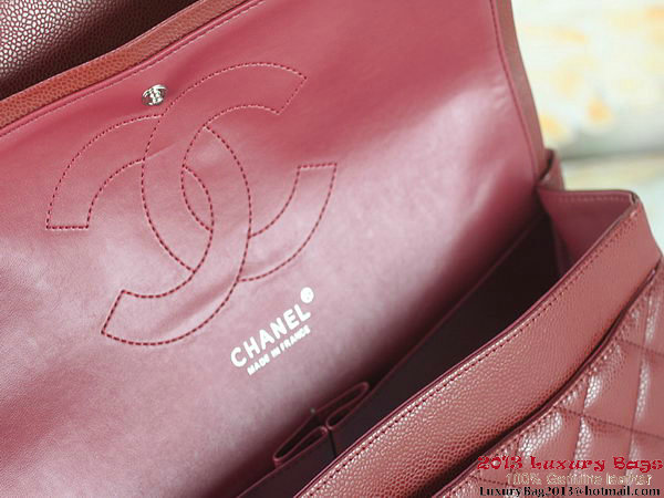 Chanel Classic Flap Bag Bordeaux Original Cannage Patterns Leather Gold Chanel Classic Flap Bag Bordeaux Original Cannage Patterns Leather Gold
