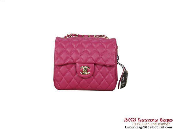 Chanel mini Classic Flap Bag Rose Sheepskin 1115 Gold Chanel mini Classic Flap Bag Rose Sheepskin 1115 Gold