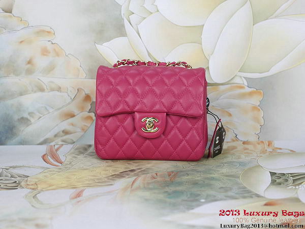 Chanel mini Classic Flap Bag Rose Sheepskin 1115 Gold Chanel mini Classic Flap Bag Rose Sheepskin 1115 Gold