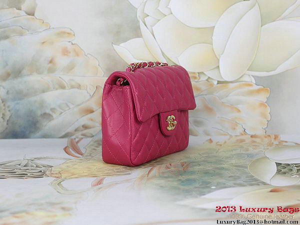 Chanel mini Classic Flap Bag Rose Sheepskin 1115 Gold Chanel mini Classic Flap Bag Rose Sheepskin 1115 Gold