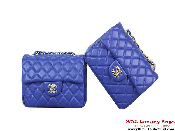 Chanel 1115 mini Classic Flap Bag Sheepskin Leather Blue Chanel 1115 mini Classic Flap Bag Sheepskin Leather Blue