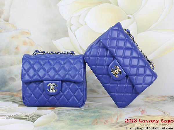 Chanel 1115 mini Classic Flap Bag Sheepskin Leather Blue Chanel 1115 mini Classic Flap Bag Sheepskin Leather Blue