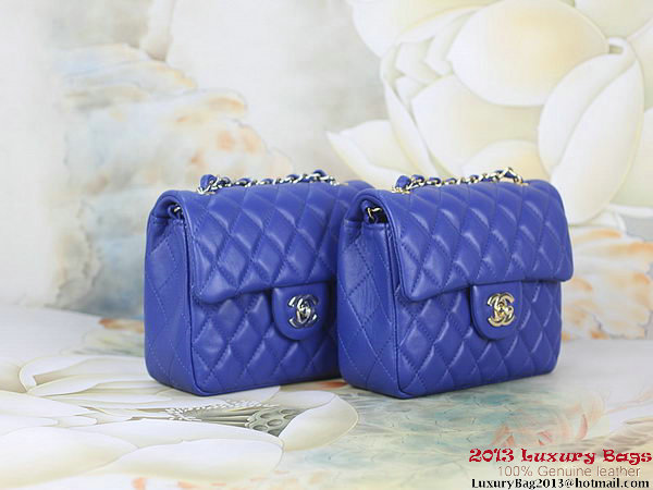 Chanel 1115 mini Classic Flap Bag Sheepskin Leather Blue Chanel 1115 mini Classic Flap Bag Sheepskin Leather Blue
