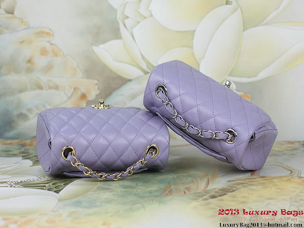 Chanel 1115 mini Classic Flap Bag Sheepskin Leather Violet Chanel 1115 mini Classic Flap Bag Sheepskin Leather Violet
