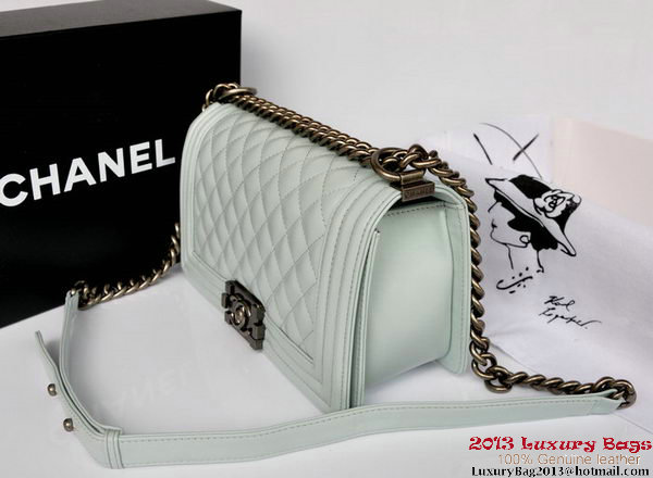 Boy Chanel Flap Shoulder Bag Original Sheepskin Leather A67086 Light Blue Boy Chanel Flap Shoulder Bag Original Sheepskin Leather A67086 Light Blue