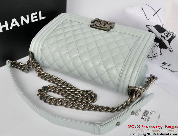 Boy Chanel Flap Shoulder Bag Original Sheepskin Leather A67086 Light Blue Boy Chanel Flap Shoulder Bag Original Sheepskin Leather A67086 Light Blue