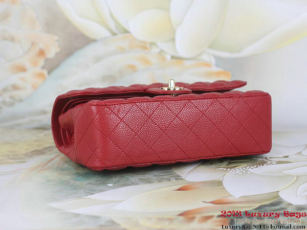 Chanel 2.55 Series Flap Bag Red Original Cannage Patterns Leather A1112 Gold Chanel 2.55 Series Flap Bag Red Original Cannage Patterns Leather A1112 Gold