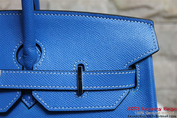 Hermes Birkin 35CM Tote Bag Blue Clemence Leather H6089 Gold/Silver Hermes Birkin 35CM Tote Bag Blue Clemence Leather H6089 Gold/Silver