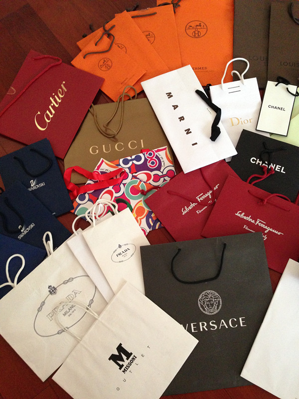 Designer Paper Shopper Bag for Wallet & Watches & Jewelry & Belts & Scarves & Sunglasses Designer Paper Shopper Bag for Wallet & Watches & Jewelry & Belts & Scarves & Sunglasses