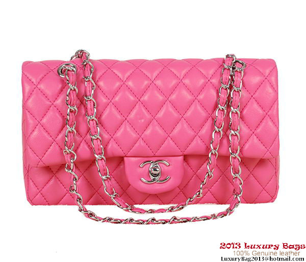 Chanel 2.55 Series Bag Rose Sheepskin Leather 1112 Silver Chanel 2.55 Series Bag Rose Sheepskin Leather 1112 Silver