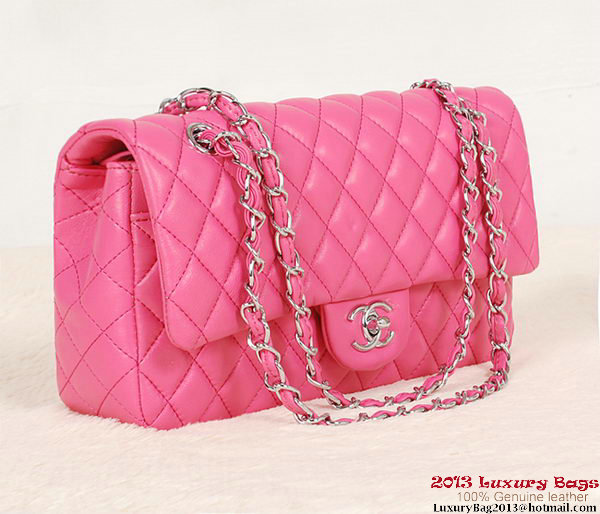 Chanel 2.55 Series Bag Rose Sheepskin Leather 1112 Silver Chanel 2.55 Series Bag Rose Sheepskin Leather 1112 Silver