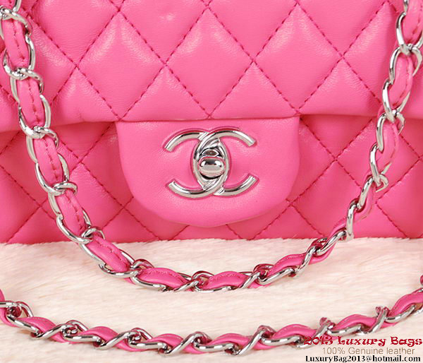 Chanel 2.55 Series Bag Rose Sheepskin Leather 1112 Silver Chanel 2.55 Series Bag Rose Sheepskin Leather 1112 Silver