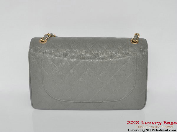 Chanel Jumbo Quilted Classic Cannage Patterns Flap Bag A58600 Grey Gold Chanel Jumbo Quilted Classic Cannage Patterns Flap Bag A58600 Grey Gold