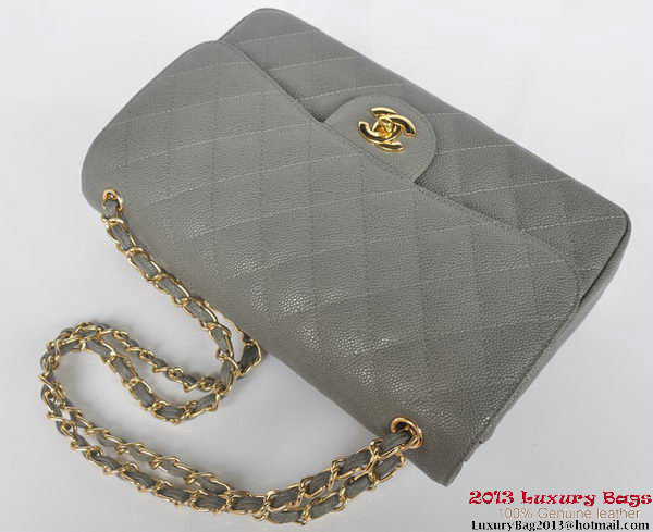 Chanel Jumbo Quilted Classic Cannage Patterns Flap Bag A58600 Grey Gold Chanel Jumbo Quilted Classic Cannage Patterns Flap Bag A58600 Grey Gold