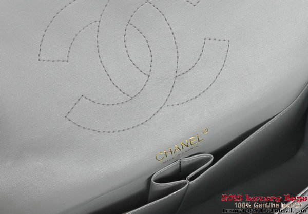 Chanel Jumbo Quilted Classic Cannage Patterns Flap Bag A58600 Grey Gold Chanel Jumbo Quilted Classic Cannage Patterns Flap Bag A58600 Grey Gold