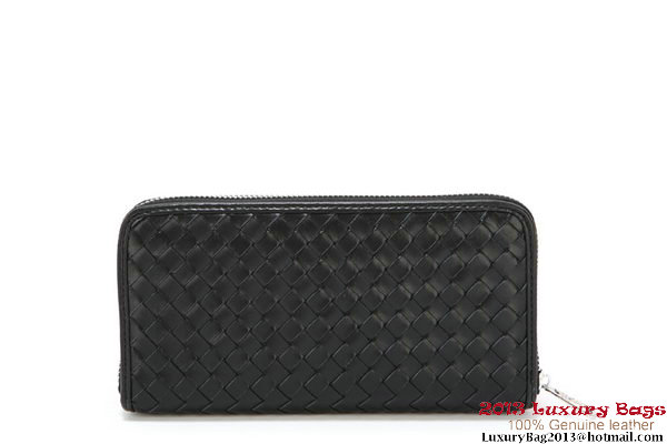 Bottega Veneta Intrecciato Nappa Zippy Wallet 115709-2 Black Bottega Veneta Intrecciato Nappa Zippy Wallet 115709-2 Black