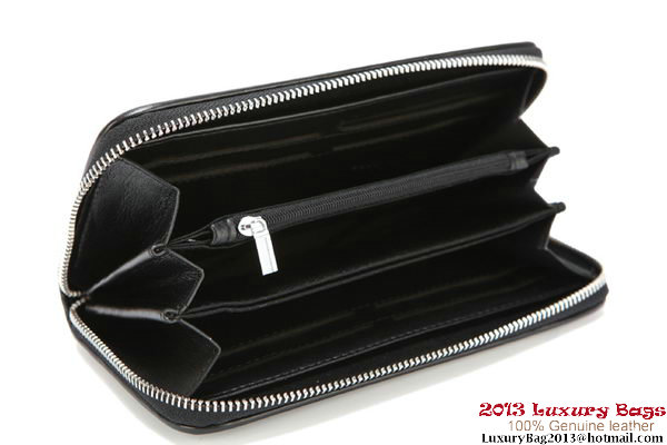 Bottega Veneta Intrecciato Nappa Zippy Wallet 115709-2 Black Bottega Veneta Intrecciato Nappa Zippy Wallet 115709-2 Black