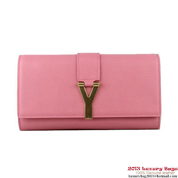 YSL Chyc Travel Case in Pink Claf Leather YSL Chyc Travel Case in Pink Claf Leather