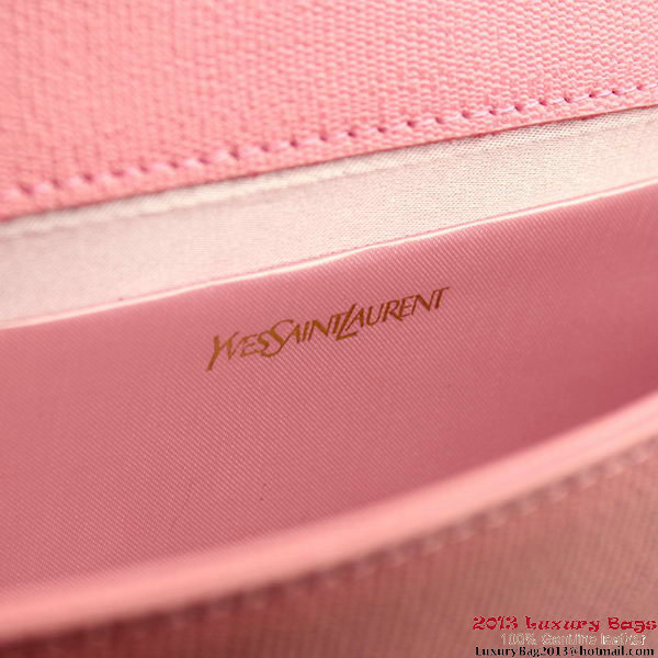 YSL Chyc Travel Case in Pink Claf Leather YSL Chyc Travel Case in Pink Claf Leather