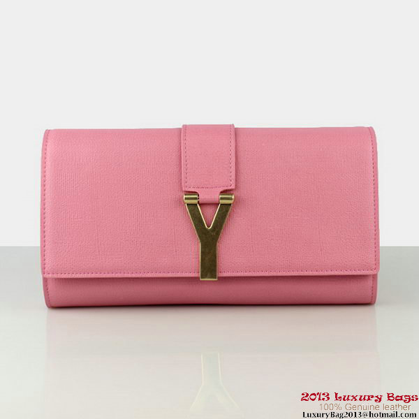 YSL Chyc Travel Case in Pink Claf Leather YSL Chyc Travel Case in Pink Claf Leather