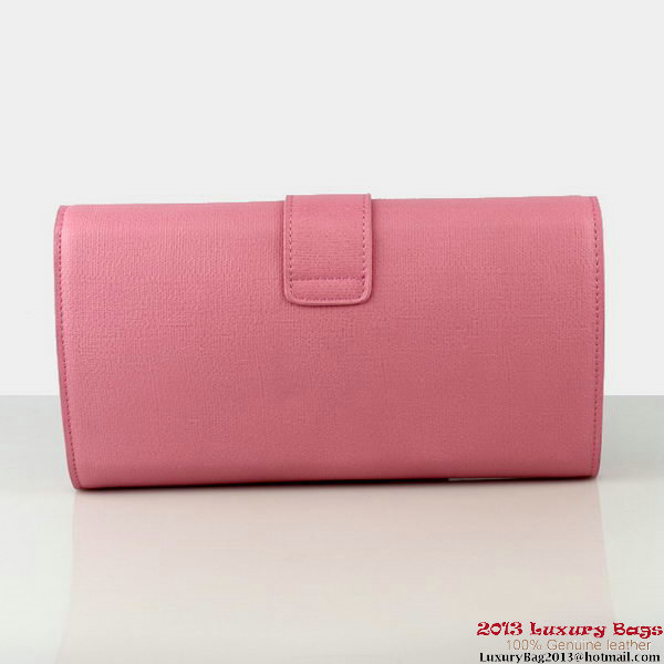YSL Chyc Travel Case in Pink Claf Leather YSL Chyc Travel Case in Pink Claf Leather