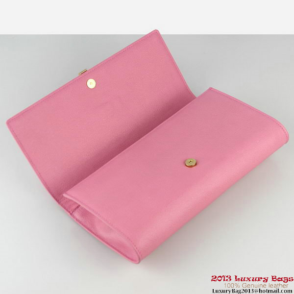 YSL Chyc Travel Case in Pink Claf Leather YSL Chyc Travel Case in Pink Claf Leather