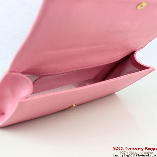 YSL Chyc Travel Case in Pink Claf Leather YSL Chyc Travel Case in Pink Claf Leather