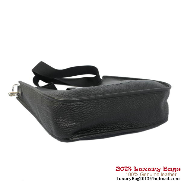 Hermes Evelyn Bag Original Calf Leather H1608 Black Hermes Evelyn Bag Original Calf Leather H1608 Black