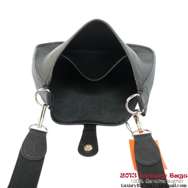 Hermes Evelyn Bag Original Calf Leather H1608 Black Hermes Evelyn Bag Original Calf Leather H1608 Black