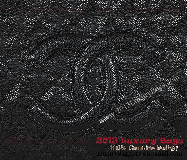 Chanel Classic CC Shopping Bag Black Cannage Patterns A35899 Silver Chanel Classic CC Shopping Bag Black Cannage Patterns A35899 Silver