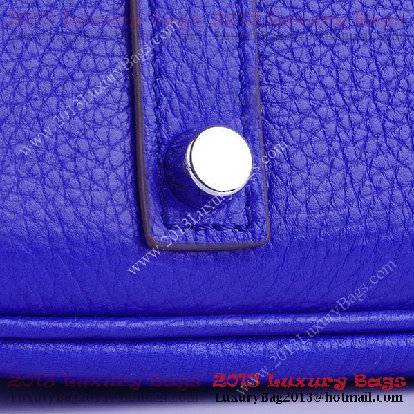 Hermes Birkin 35CM Tote Bag Blue Clemence Leather H6089 Silver Hermes Birkin 35CM Tote Bag Blue Clemence Leather H6089 Silver