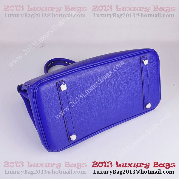 Hermes Birkin 35CM Tote Bag Blue Clemence Leather H6089 Silver Hermes Birkin 35CM Tote Bag Blue Clemence Leather H6089 Silver