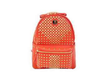 MCM Stark Backpack in Orange Grainy Leather MCM Stark Backpack in Orange Grainy Leather