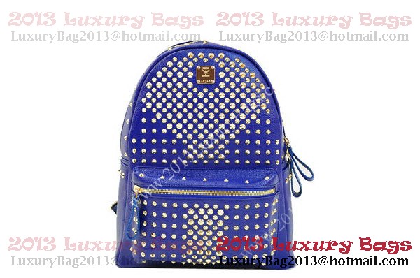 MCM Stark Backpack in RoyalBlue Grainy Leather MCM Stark Backpack in RoyalBlue Grainy Leather