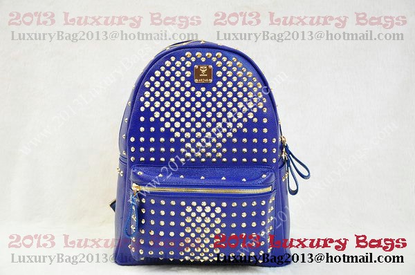 MCM Stark Backpack in RoyalBlue Grainy Leather MCM Stark Backpack in RoyalBlue Grainy Leather